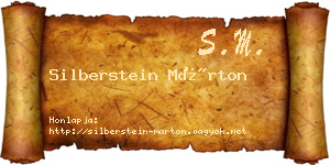 Silberstein Márton névjegykártya